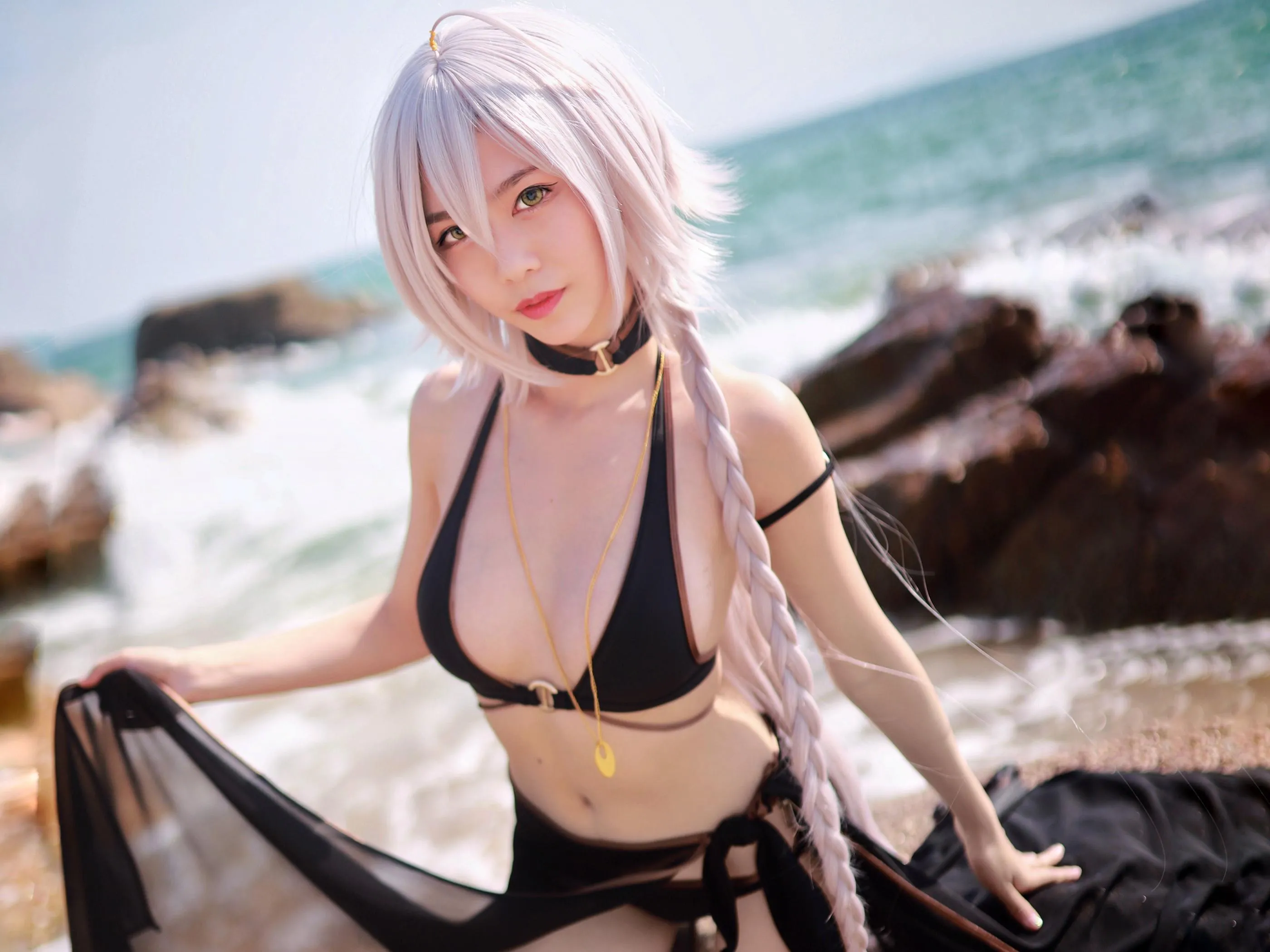 抖娘-利世 – NO.41 黑贞德泳装 [40P]插图6